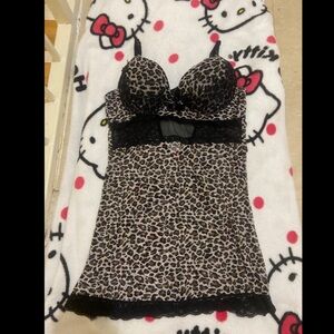 Cheetah lingerie top